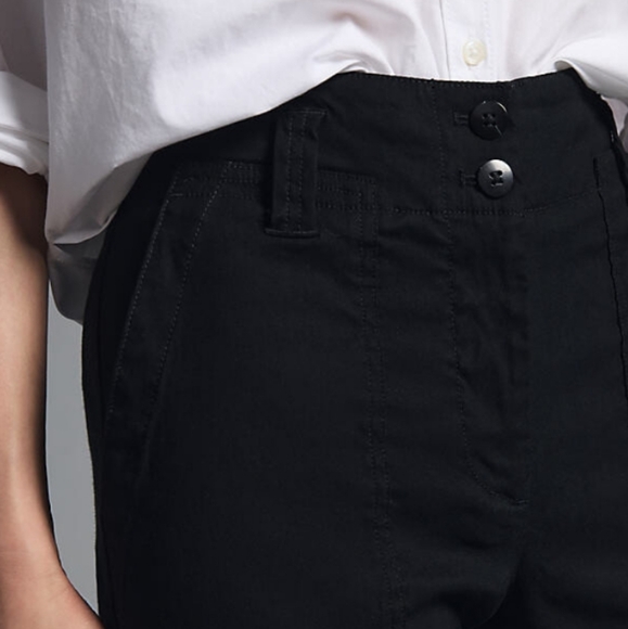 Maeve Anthropologie Naomi High-Rise Wide-Leg Jeans Linen Blend Size 4P - Picture 3 of 16